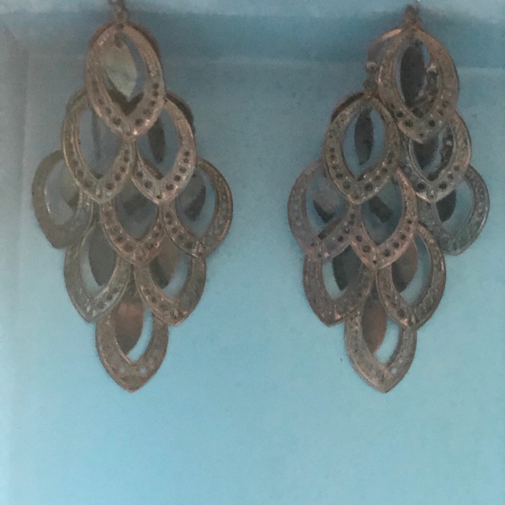 Silver chandelier earrings